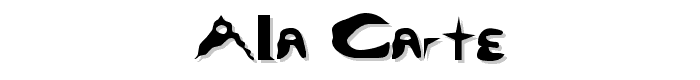 Ala Carte font